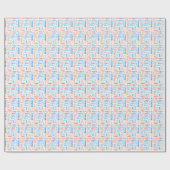 Farbiges Personalisiertes Namensschild Geschenkpapier (Flach)