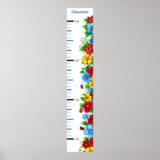 Farbiges Personalisiertes Wachstum Poster (Vorne)