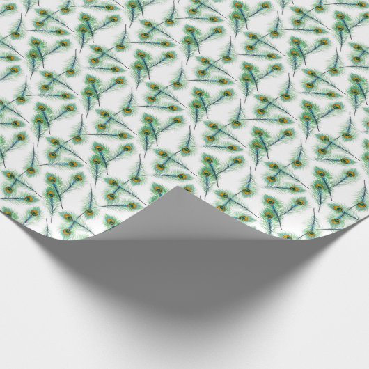 Farbiges Pfauenfederpapier Geschenkpapier (Ecke)