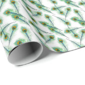 Farbiges Pfauenfederpapier Geschenkpapier (Rolleneckpunkt)