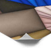 Farbiges Pfauenmosaikposter Poster (Ecke)