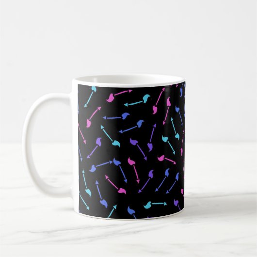 Farbiges Pfeilmuster Kaffeetasse (Links)