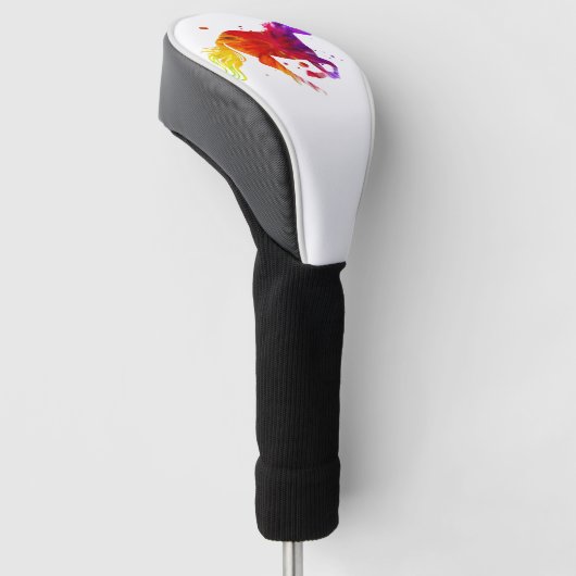 Farbiges Pferd Golf Headcover (angewinkelt)