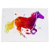 Farbiges Pferd Große Geschenktüte (Vorderseite)