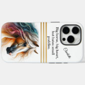 Farbiges Pferd mit fließender Mähne Case-Mate iPhone Hülle (Rückseite (Horizontal))