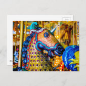 Farbiges Pferd Postkarte (Vorne/Hinten)