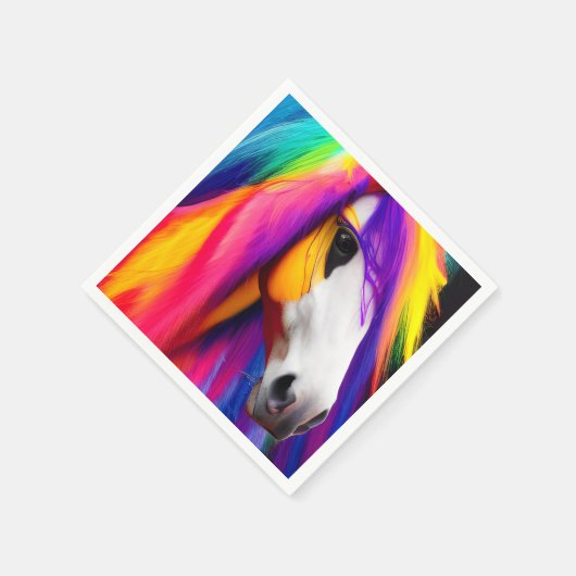 Farbiges Pferd Serviette (Ecke)