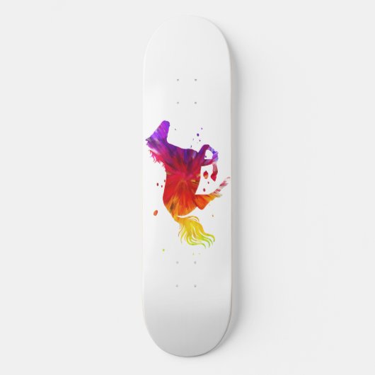 Farbiges Pferd Skateboard (Vorderseite)