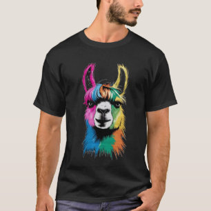 Farbiges Pferdedesign T-Shirt