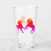 Farbiges Pferdekuppelglas Glas (Rückseite)