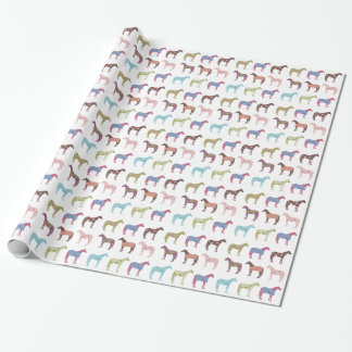 Farbiges Pferdemuster Geschenkpapier