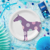 Farbiges Pferdemuster Pappteller (Party)