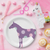 Farbiges Pferdemuster Pappteller (Party)