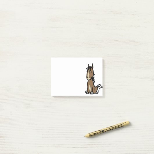 Farbiges Pferdemuster Post-it Klebezettel (Auf Schreibtisch)