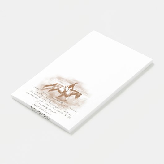 Farbiges Pferdemuster Post-it Klebezettel (angewinkelt)