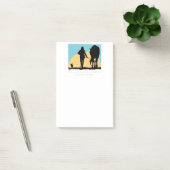 Farbiges Pferdemuster Post-it Klebezettel (Büro)