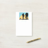 Farbiges Pferdemuster Post-it Klebezettel (Auf Schreibtisch)