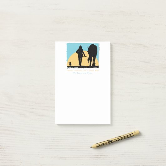 Farbiges Pferdemuster Post-it Klebezettel (Auf Schreibtisch)