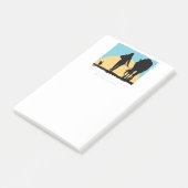 Farbiges Pferdemuster Post-it Klebezettel (angewinkelt)