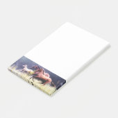 Farbiges Pferdemuster Post-it Klebezettel (angewinkelt)