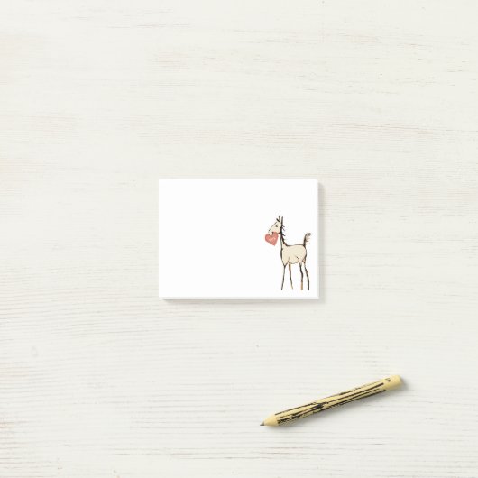 Farbiges Pferdemuster Post-it Klebezettel (Auf Schreibtisch)