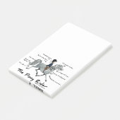 Farbiges Pferdemuster Post-it Klebezettel (angewinkelt)