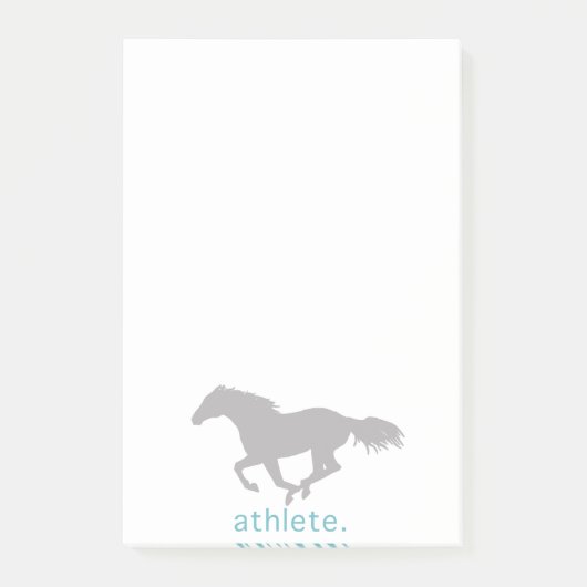 Farbiges Pferdemuster Post-it Klebezettel (Vorderseite)