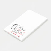 Farbiges Pferdemuster Post-it Klebezettel (angewinkelt)