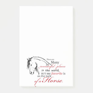 Farbiges Pferdemuster Post-it Klebezettel