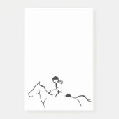 Farbiges Pferdemuster Post-it Klebezettel (Vorderseite)