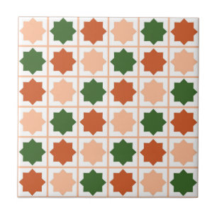 Farbiges Pfirsichfuzz islamisches geometrisches Mu Fliese