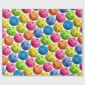 Farbiges Pickleball-Muster Geschenkpapier (Flach)