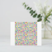 Farbiges Pillenmuster Postkarte (Stehend Vorderseite)