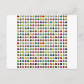 Farbiges Pillenmuster Postkarte (Vorderseite)