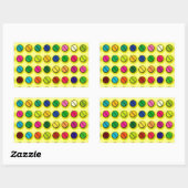 Farbiges Pillenmuster Rechteckiger Aufkleber (Blatt)