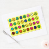 Farbiges Pillenmuster Rechteckiger Aufkleber (Umschlag)