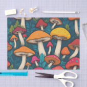 Farbiges Pilzmuster Seidenpapier (Handwerk)