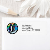 farbiges Pinguinkreisdesign (Insitu)