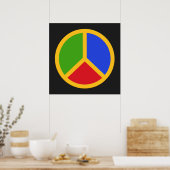 Farbiges Plakat für das Friedenszeichen (Küche)