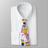 Farbiges Pokalmuster Krawatte (Gebunden)