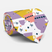 Farbiges Pokalmuster Krawatte (Gerollt)