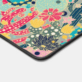 Farbiges Polka Dot Cactus Pattern Schreibtischunterlage (Ecke)