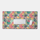Farbiges Polka Dot Cactus Pattern Schreibtischunterlage (Tastatur & Maus)