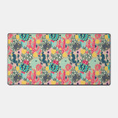 Farbiges Polka Dot Cactus Pattern Schreibtischunterlage (Vorderseite)