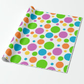 Farbiges Polka-dot-Papier Geschenkpapier (Ungerollt)