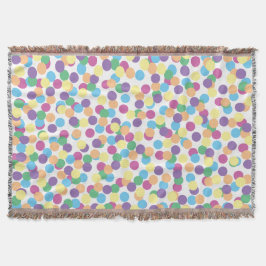 Farbiges Polka-Dots-Fun-Muster Decke