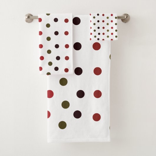 Farbiges Polka Dots Muster Badhandtuch Set (Insitu)