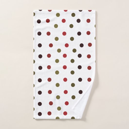 Farbiges Polka Dots Muster Badhandtuch Set (Handtuch)