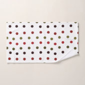 Farbiges Polka Dots Muster Badhandtuch Set (Handtuch)