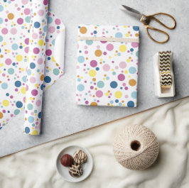 Farbiges Polka Dots Muster Geschenkpapier